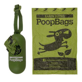 Sacs biodégradables de déchets d'animal familier avec le distributeur, sacs compostables de dunette de chien de PLA