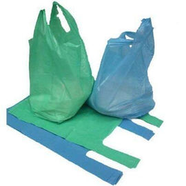 Les sacs à provisions compostables en plastique, coutume ont imprimé le sac de T-shirt d'emballage