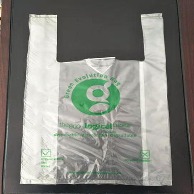 Le sac soluble dans l'eau qui respecte l'environnement de T-shirt de sac à provisions de l'aperçu gratuit PVA a adapté aux besoins du client