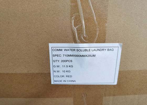 65℃ Sac soluble dans l'eau PVA usage médical hospitalier sac à linge et biohazard dissolvable pour le contrôle des infections