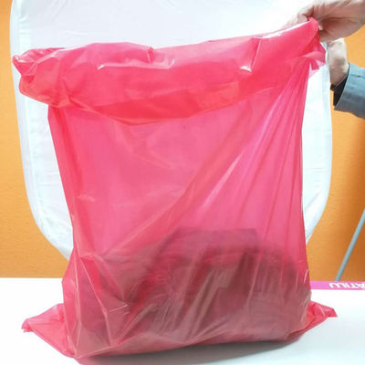 La blanchisserie soluble dans l'eau en plastique jetable rouge met en sac pour médical/hôpital